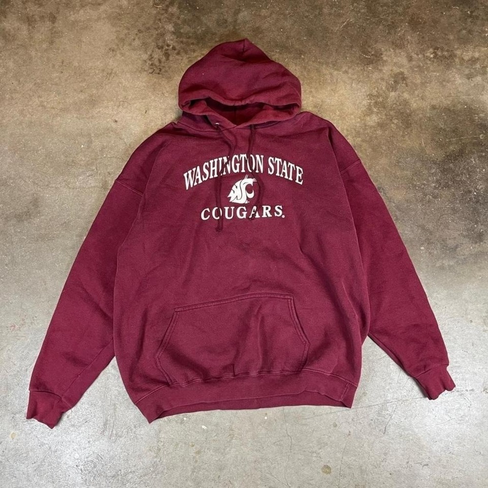 Vintage 90s Alstyle Washington State Cougars Hoodie Mens XL Heavyweight WSU